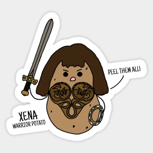 Xena Warrior Potato Sticker